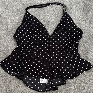 Charlotte Russe Black and White Polka Dot Top